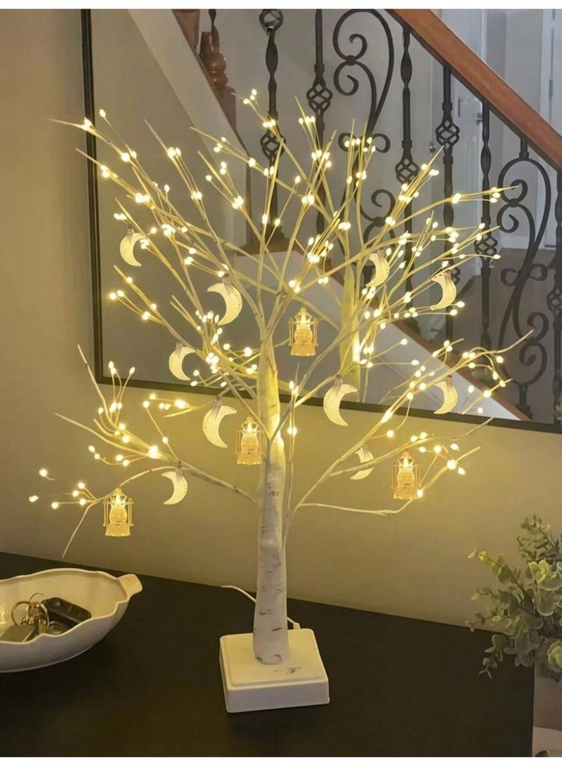Ramadan Moon & Lantern LED Tree Light – Warm White Decor - Image 2